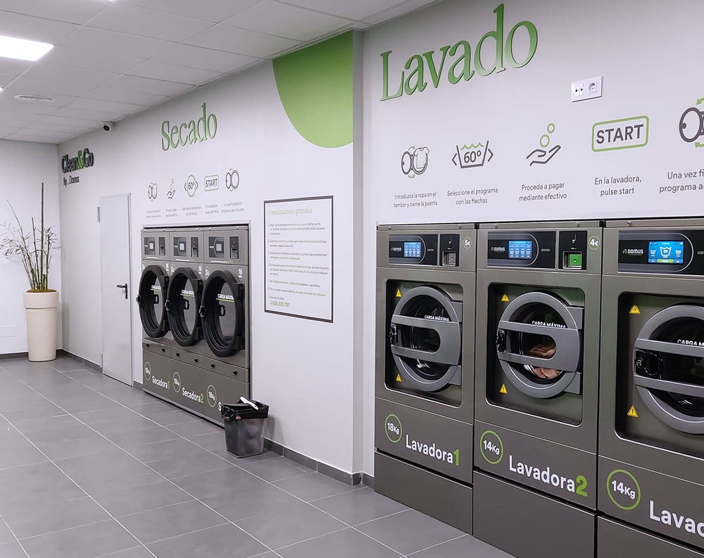 Máquinas lavandería autoservicio en Santiago